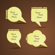 Paper Speech Bubble Set