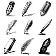 Pens and pencils collection