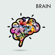 Creative brain Idea concept business idea and education concept