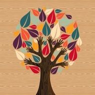 Diversity concept tree hands