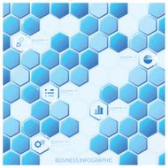 Modern Hexagon Business Infographic Background Design Template