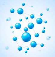Vector illustration molecule N2