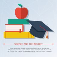 Flat infographic education background N5