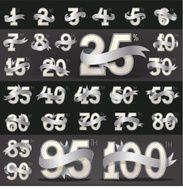 Numbers with Ribbon banner (EPS10)