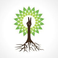 Helping hand make tree