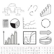 Business graphics Set Vector illustration