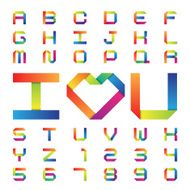 Colorful paper alphabet N4