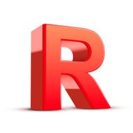 3d red letter R N9