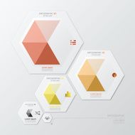 Hexagon Geometric Shape Infographic Design Template