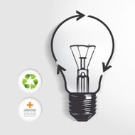 recycle light bulb concept