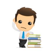 Funny Cartoon Office Worker N18