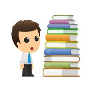 Funny Cartoon Office Worker N19