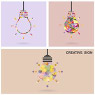Creative light bulb Idea concept business idea abstract background