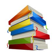 Pile of colored books
