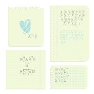 Set of rubber stamp characters in vector N3