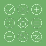 Flat design thin line icons set Vector