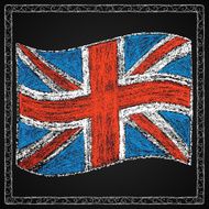 Hand drawn british flag N2