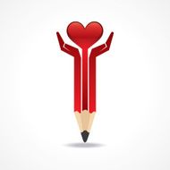 Save life concept with pencil hands