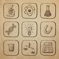 Science Icons Sketch N3