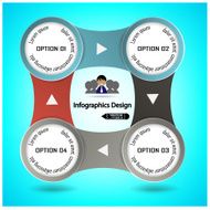 Concept of colorful chain banners template N5