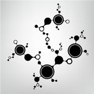 2d DNA molecule structure vector background N12