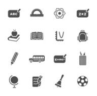 School icons set N16