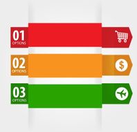 Modern design template with numbered banners N2