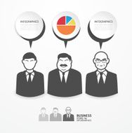 icons business people with dialog speech bubbles N2