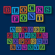 Learning Blocks font design