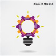 Creative light bulb with industrial concept background design N2