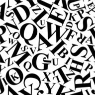 Repetitive pattern made of alphabet letters vector N2