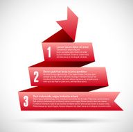 Infographic with red spiral pyramid ribbons