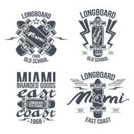 Longboard retro emblems