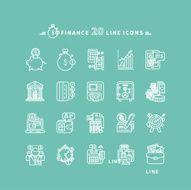 Set of Outline Finance Icons