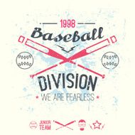 College baseball division emblem