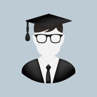 Vector Graduation Man Icon N3