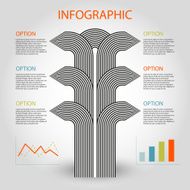 striped arrows infographic tree