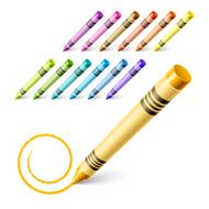 Drawing crayons