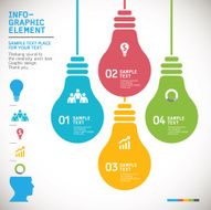 BULB ICON WITH IDEA CONCEPT INFO GRAPHIC N8
