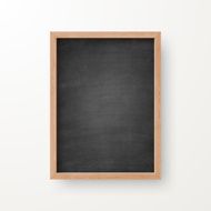 Blank Chalkboard with Wooden Frame on white background N4
