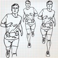 male runner sketch illustration N8