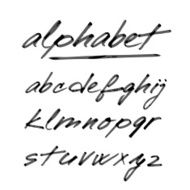 Hand drawn vector alphabet font isolated letters N2