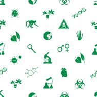 biology icons seamless pattern eps10