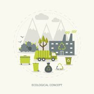 Ecologic concept in flat style N2