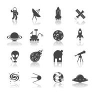Space Icons Black