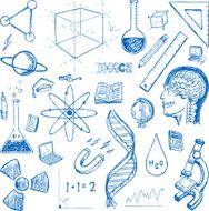 Sciences doodles icons vector set N2