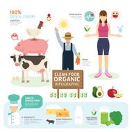Organic Clean Foods Good Health Template Design Infographic N2