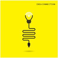 Creative light bulb with wifi connection icons