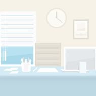 Office Workplace with Computer
