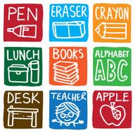 School icon blocks
